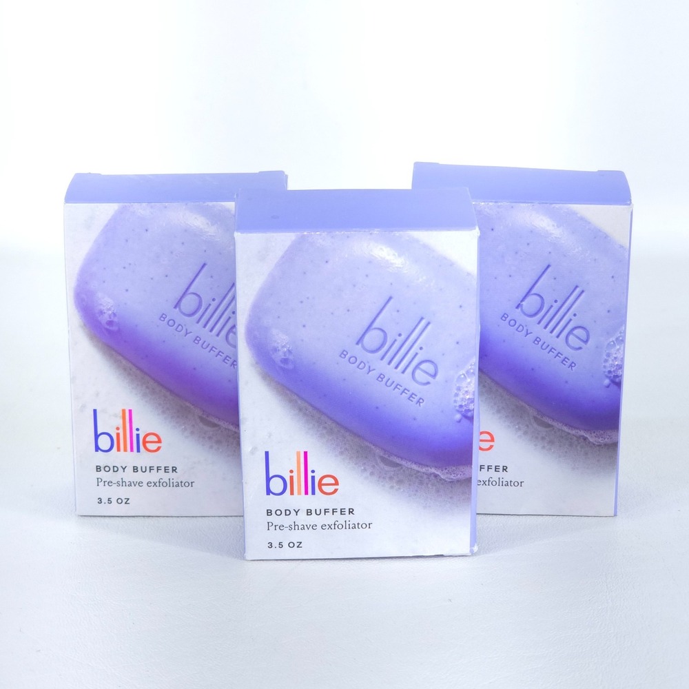 3x Billie Body Buffer Pre-Shave Exfoliating Exfoliator 3.5 oz Jojoba Scrub NEW